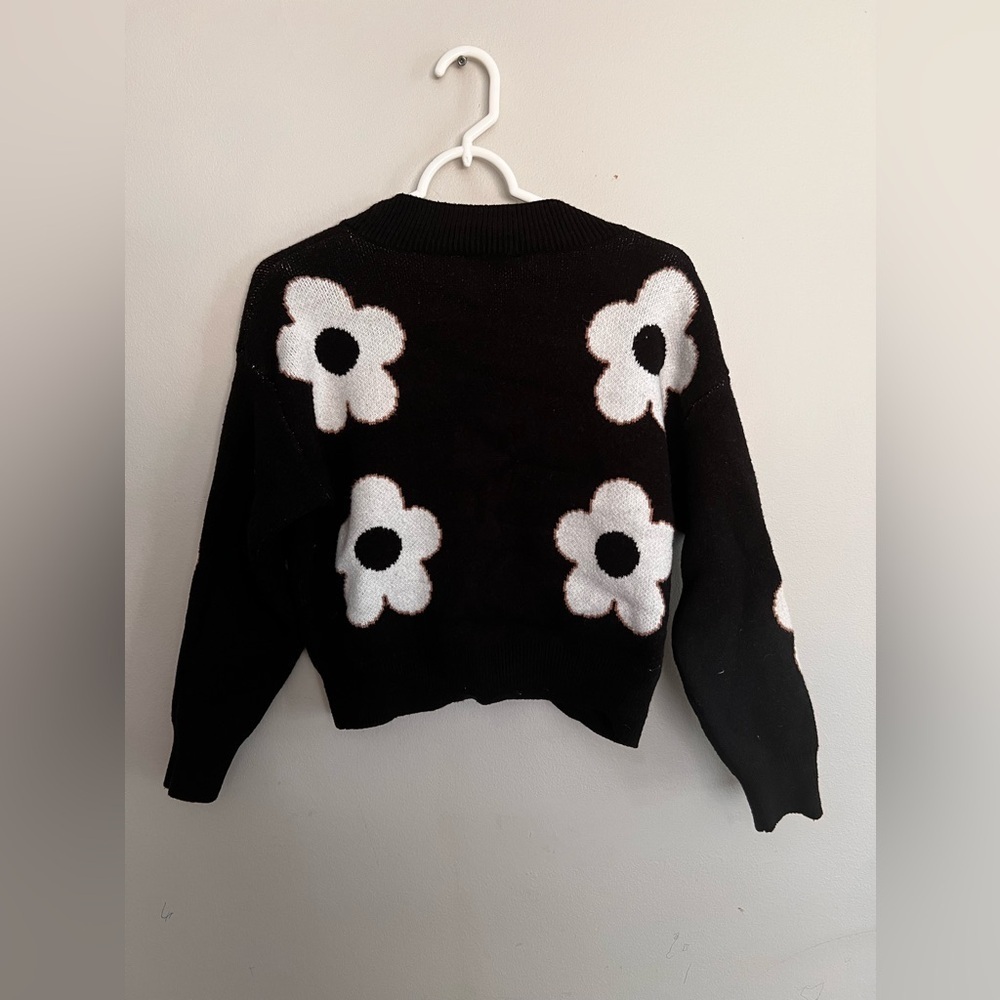 Industry Republic Floral Jacquard Cardigan Pullover Sweater Size Small - Picture 4 of 5